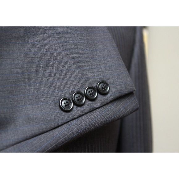 40L Jos A Bank Signature Men's Blazer Jacket Dark Grey Charcoal Striped C070604 - Picture 9 of 12